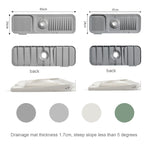 Thảm thoát nước silicone vòi nước, thảm chống bắn bồn rửa bát, thảm xà phòng chống trượt, kích thước lớn, rất lớn