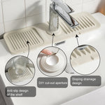 Thảm thoát nước silicone vòi nước, thảm chống bắn bồn rửa bát, thảm xà phòng chống trượt, kích thước lớn, rất lớn