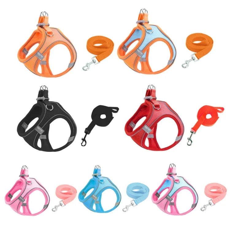 Dây Đeo Ngực Dạng Áo Vest TM050 Dây Dắt Phản Quang Thoáng Khí Cho Thú Cưng, XXXS, XXS, XS, S, M, L