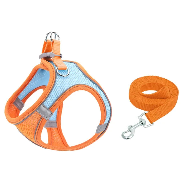 Dây Đeo Ngực Dạng Áo Vest TM050 Dây Dắt Phản Quang Thoáng Khí Cho Thú Cưng, XXXS, XXS, XS, S, M, L