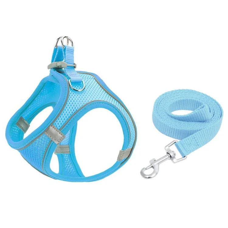 Dây Đeo Ngực Dạng Áo Vest TM050 Dây Dắt Phản Quang Thoáng Khí Cho Thú Cưng, XXXS, XXS, XS, S, M, L