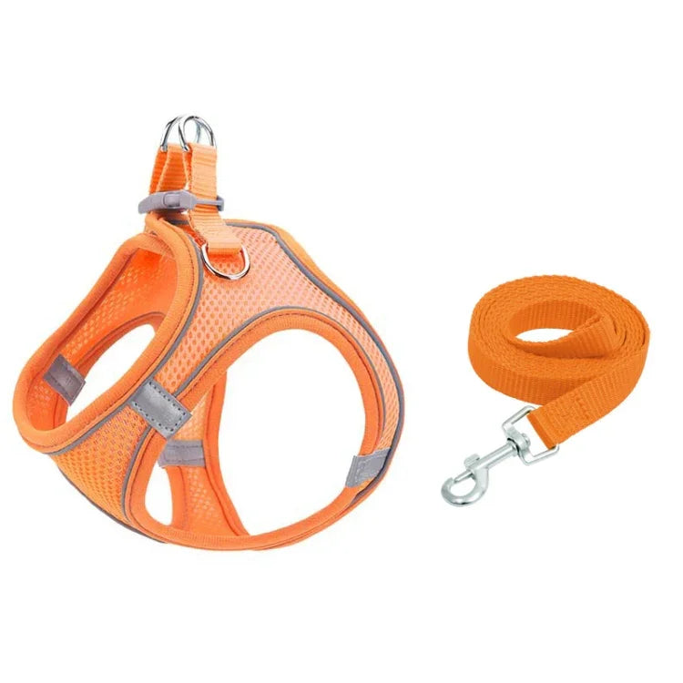 Dây Đeo Ngực Dạng Áo Vest TM050 Dây Dắt Phản Quang Thoáng Khí Cho Thú Cưng, XXXS, XXS, XS, S, M, L