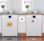Nam châm dán máy rửa bát biển báo Sạch Bẩn 2 mặt, màu đen, trắng