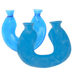 Túi chườm nóng hình chữ U bằng PVC, chống nổ, bơm nước, dùng cho vai và cổ, màu xanh + xám pha lê, xanh + xanh hải quân pha lê, xanh + xanh tuyết đan, xanh + xám đan, xanh + xanh lam đan, xanh lam nhạt đan