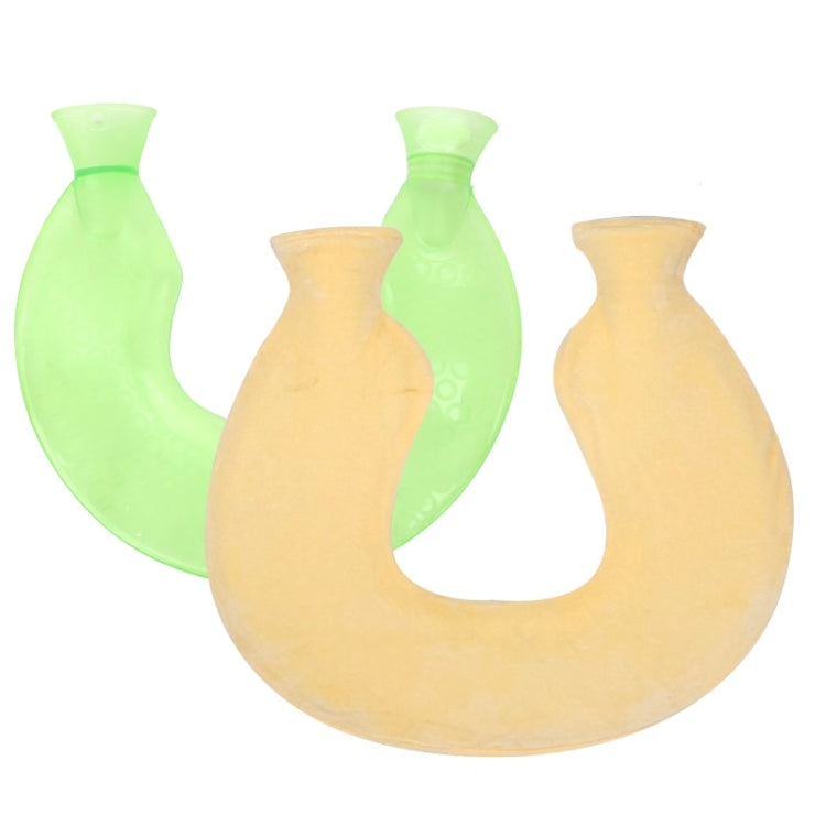 Túi chườm nóng hình chữ U bằng PVC, chống nổ, bơm nước, dùng cho vai và cổ, màu xanh + xám pha lê, xanh + xanh hải quân pha lê, xanh + xanh tuyết đan, xanh + xám đan, xanh + xanh lam đan, xanh lam nhạt đan