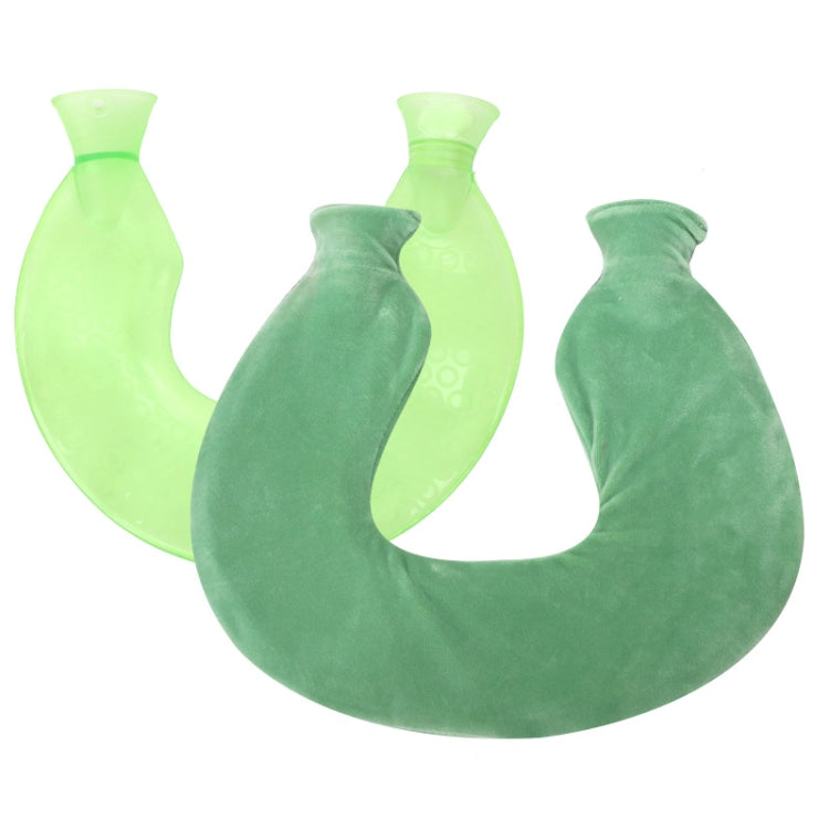 Túi chườm nóng hình chữ U bằng PVC, chống nổ, bơm nước, dùng cho vai và cổ, màu xanh + xám pha lê, xanh + xanh hải quân pha lê, xanh + xanh tuyết đan, xanh + xám đan, xanh + xanh lam đan, xanh lam nhạt đan