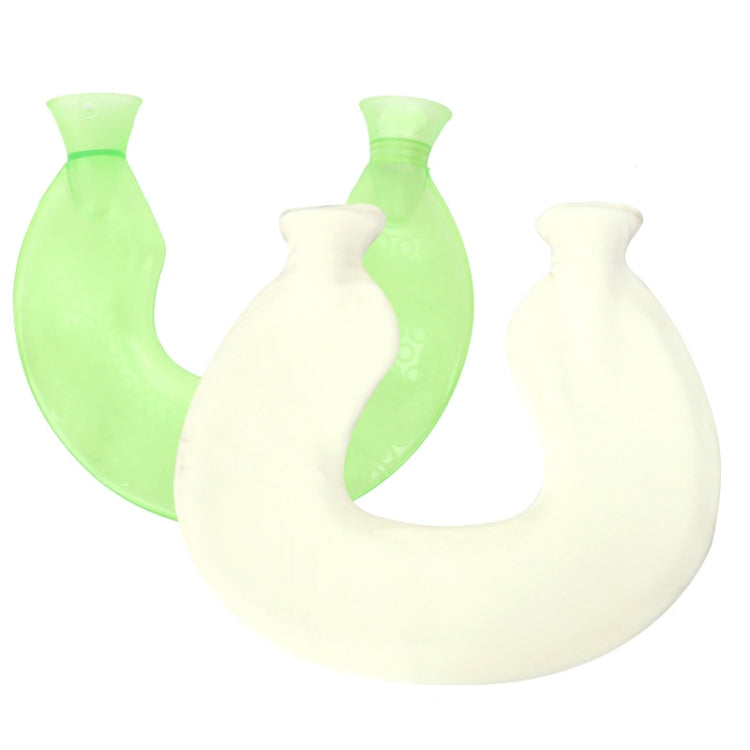 Túi chườm nóng hình chữ U bằng PVC, chống nổ, bơm nước, dùng cho vai và cổ, màu xanh + xám pha lê, xanh + xanh hải quân pha lê, xanh + xanh tuyết đan, xanh + xám đan, xanh + xanh lam đan, xanh lam nhạt đan