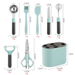 Bộ dụng cụ gọt vỏ bằng thép không gỉ có giá đựng, bộ 5 cái, bộ 6 cái, bộ 8 cái