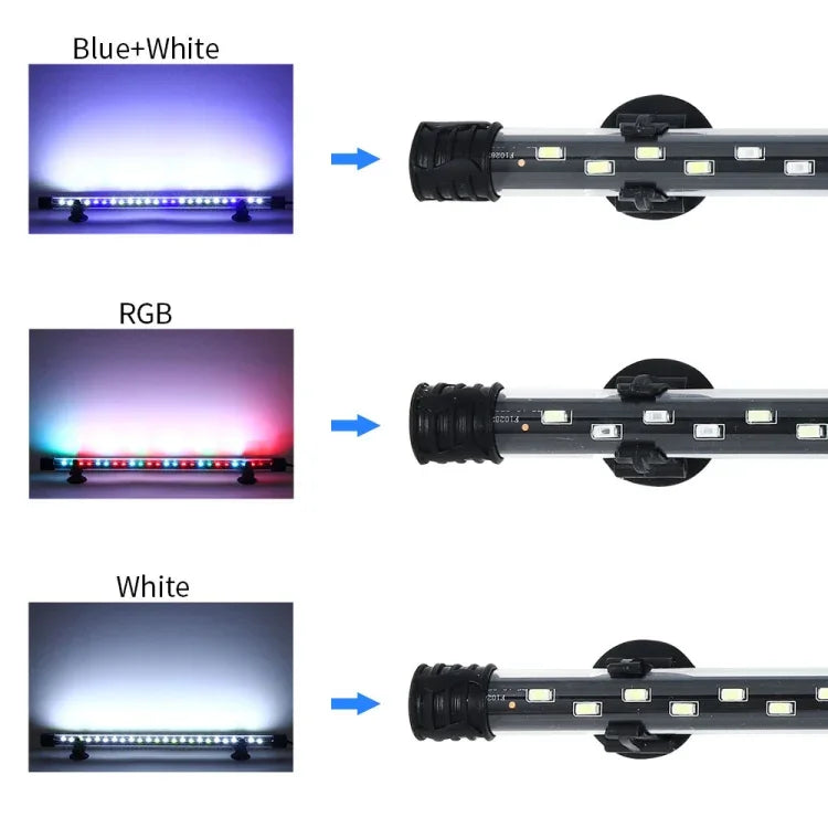 Đèn LED lặn bể cá 90-260V, Q20BW đèn xanh dương + trắng, Q30BW đèn xanh dương + trắng, Q40BW đèn xanh dương + trắng, Q50BW đèn xanh dương + trắng, Q60BW đèn xanh dương + trắng, Q20CF đèn RGB, Q30CF đèn RGB, Q40CF đèn RGB, Q50CF đèn RGB