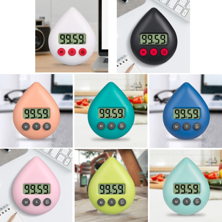 Bộ hẹn giờ điện tử giọt nước nhắc nhở học sinh, màu trắng, đen, cam, xanh lá, xanh dương, hồng nhạt, vàng xanh, xanh nhạt