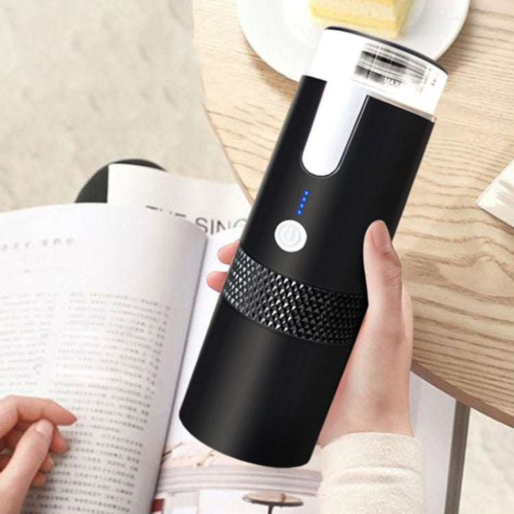 Máy pha cà phê không dây di động tự động hoàn toàn, màu đen