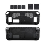 Ốp TPU cầm tay cho Steam Deck kèm sticker nút Touchpad JYS, Ốp TPU + Sticker nút Touchpad