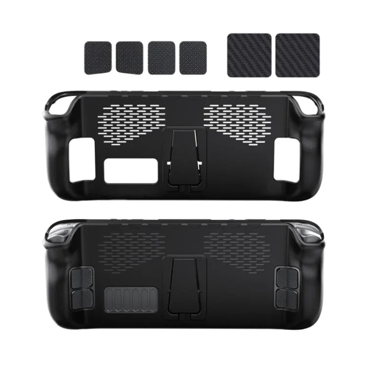 Ốp TPU cầm tay cho Steam Deck kèm sticker nút Touchpad JYS, Ốp TPU + Sticker nút Touchpad
