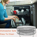 Phụ Kiện Nồi Chiên Không Dầu Giá Đỡ Hấp Ba Tầng Tròn 8 Inch, Hình Tròn
