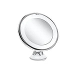 Gương Trang Điểm 12cm Có Đèn LED Chiếu Sáng Phóng Đại 5X Kèm Chân Hút