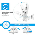 Gương Trang Điểm 12cm Có Đèn LED Chiếu Sáng Phóng Đại 5X Kèm Chân Hút