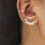 Simple Small Drilling Lug Clip Geometric Zircon Earrings, DZ-523, DZ-522, DZ-520, DZ-519, DZ-518, DZ-517, DZ-516, DZ-515, DZ-514, DZ-513, DZ-512, DZ-510, DZ-509