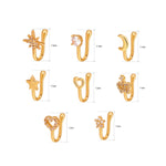 Kẹp mũi hình chữ U bằng đồng khảm đá Zircon trang trí mũi, Màu sắc: G-189 Bạc, G-364 Vàng, G-365 Bạc, G-247 Vàng, G-248 Bạc, G-251 Vàng, G-252 Bạc, G-253 Vàng, G-254 Bạc, G-235 Vàng, G-236 Bạc, G-231 Vàng, G-232 Bạc, G-249 Vàng