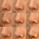 Kẹp mũi hình chữ U bằng đồng khảm đá Zircon trang trí mũi, Màu sắc: G-189 Bạc, G-364 Vàng, G-365 Bạc, G-247 Vàng, G-248 Bạc, G-251 Vàng, G-252 Bạc, G-253 Vàng, G-254 Bạc, G-235 Vàng, G-236 Bạc, G-231 Vàng, G-232 Bạc, G-249 Vàng