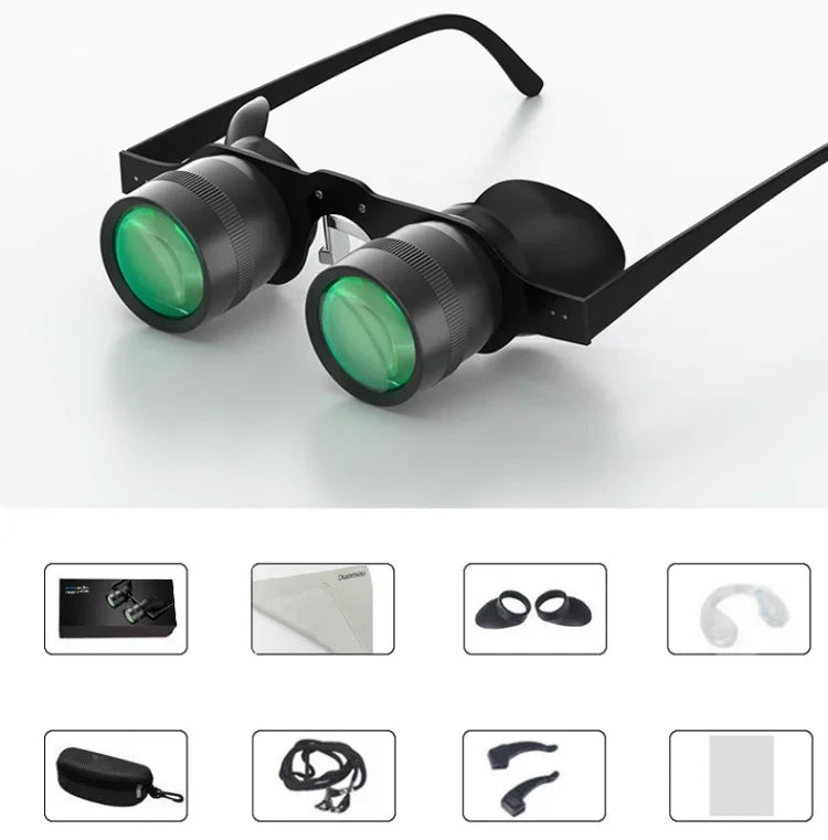 Ống nhòm câu cá HD 10x D-1548 có thể điều chỉnh tiêu cự, thông số: chỉ ống nhòm, có kính phân cực xám, kính phân cực vàng, kính phân cực đỏ, kính phân cực xám + vàng, kính phân cực ba màu