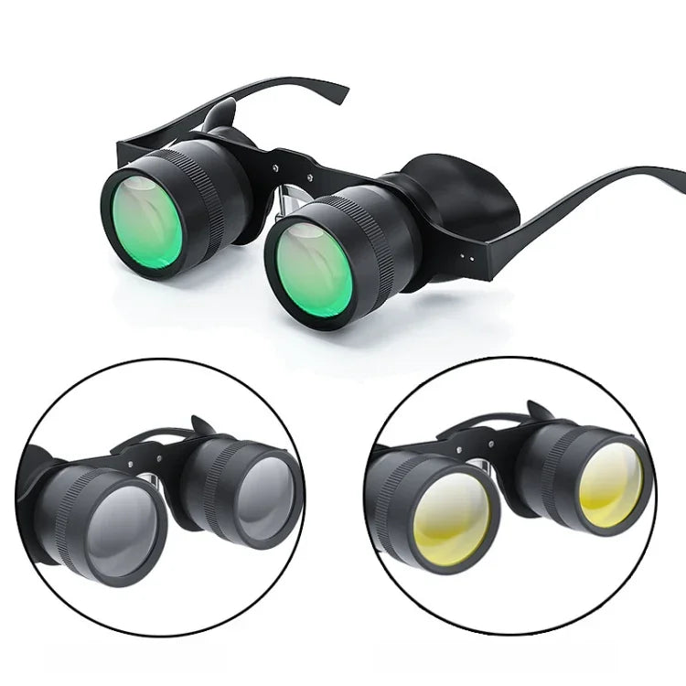 Ống nhòm câu cá HD 10x D-1548 có thể điều chỉnh tiêu cự, thông số: chỉ ống nhòm, có kính phân cực xám, kính phân cực vàng, kính phân cực đỏ, kính phân cực xám + vàng, kính phân cực ba màu