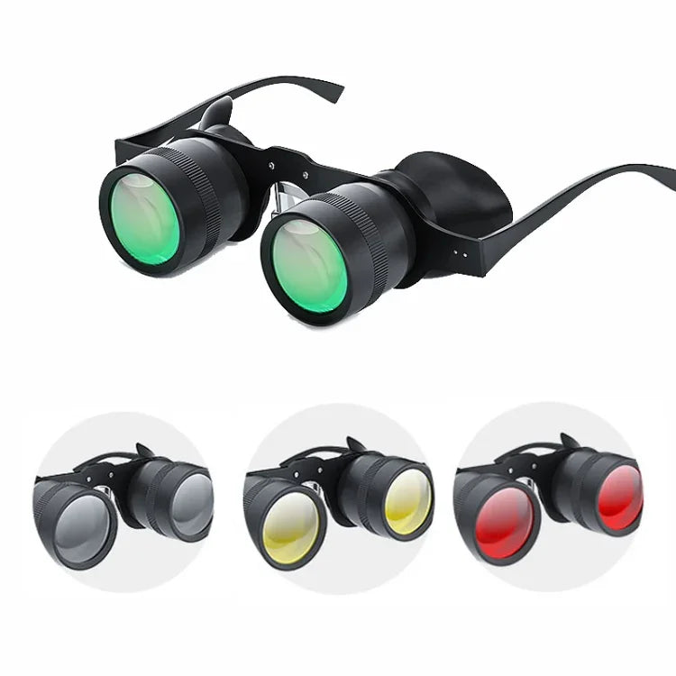 Ống nhòm câu cá HD 10x D-1548 có thể điều chỉnh tiêu cự, thông số: chỉ ống nhòm, có kính phân cực xám, kính phân cực vàng, kính phân cực đỏ, kính phân cực xám + vàng, kính phân cực ba màu