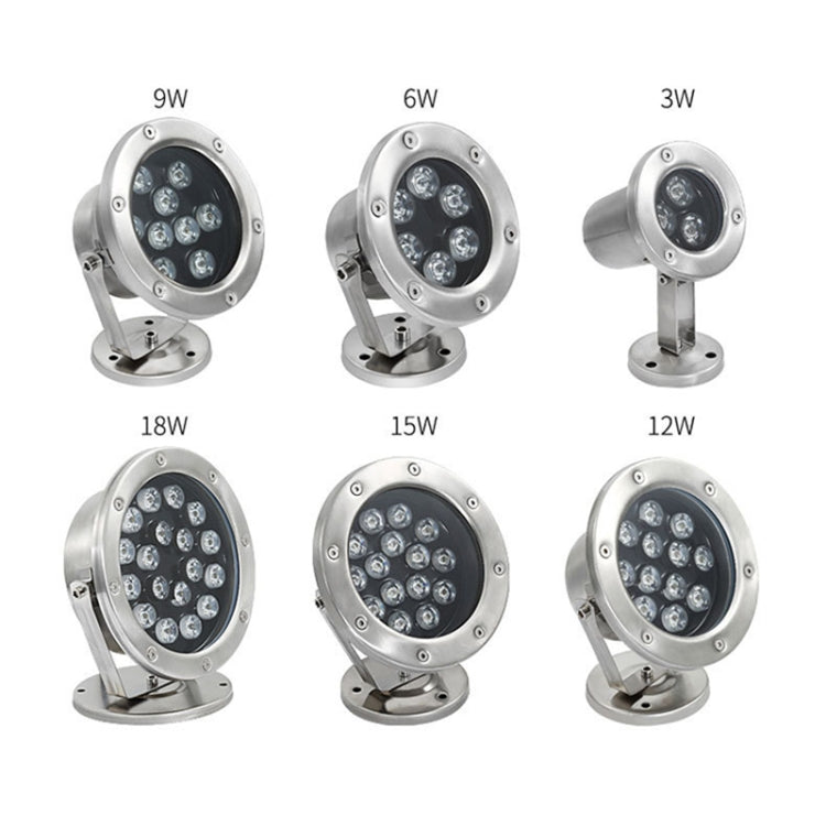 Đèn LED dưới nước cho hồ bơi, ao cá, đài phun nước, đèn cảnh quan chống nước, 3W, 6W, 9W, 12W, 18W, 24W