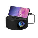 Máy chiếu mini LED HD YT200 320 x 180P dùng nguồn USB hỗ trợ kết nối có dây màn hình điện thoại, màu đen, trắng