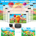 Máy chiếu mini LED HD YT200 320 x 180P dùng nguồn USB hỗ trợ kết nối có dây màn hình điện thoại, màu đen, trắng