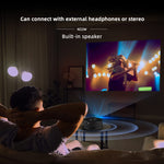 Máy chiếu mini LED HD YT200 320 x 180P dùng nguồn USB hỗ trợ kết nối có dây màn hình điện thoại, màu đen, trắng