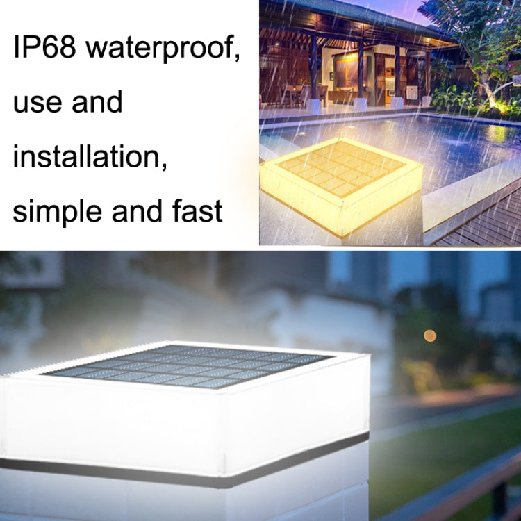 Đèn trụ năng lượng mặt trời ngoài trời TS-S5306 IP68 chống nước, đèn sân vườn, kiểu dáng:, Công tắc ba màu, RGB chuyển sắc + cố định màu