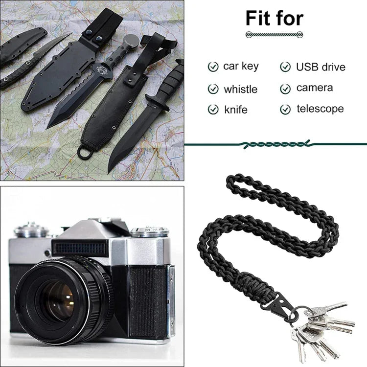 QD-258 Dây dù lính dù đa năng ngoài trời móc kim loại thủ công, Dây dù lính dù QD-258 (Đỏ), Dây dù lính dù QD-258 (Đen), Dây dù lính dù QD-258 (Xanh Đậm)