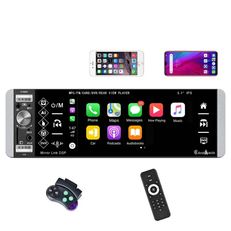 Máy nghe nhạc Carplay màn hình cảm ứng IPS 5,1 inch A2905, Kiểu dáng:, Tiêu chuẩn, Tiêu chuẩn+4 Camera ánh sáng, Tiêu chuẩn+8 Camera ánh sáng, Tiêu chuẩn+12 Camera ánh sáng, Tiêu chuẩn+Camera ánh sáng AHD