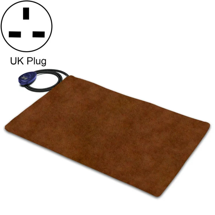 Đệm Sưởi Thú Cưng Đa Năng Điện Áp Thấp 12V, Chăn Điện Thú Cưng, 65x40cm Màu Cà Phê