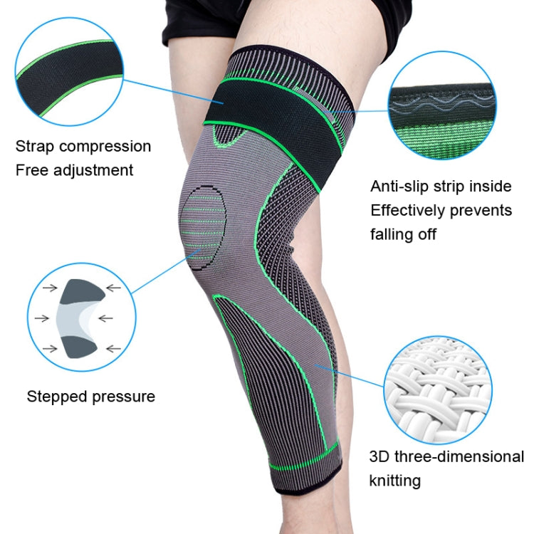 Bảo vệ đầu gối thể thao dệt nylon kéo dài, S, M, L