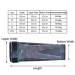 Bảo vệ đầu gối thể thao dệt nylon kéo dài, XL, XXL