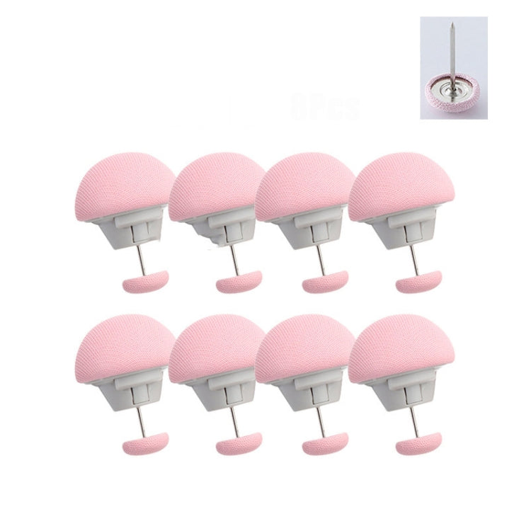 8 cái chốt cố định chăn hình nấm mở khóa một chạm không để lại dấu, màu hồng + kim vải, màu xanh + kim vải