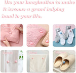8 cái chốt cố định chăn hình nấm mở khóa một chạm không để lại dấu, màu hồng + kim vải, màu xanh + kim vải