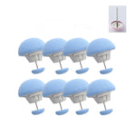 8 cái chốt cố định chăn hình nấm mở khóa một chạm không để lại dấu, màu hồng + kim vải, màu xanh + kim vải
