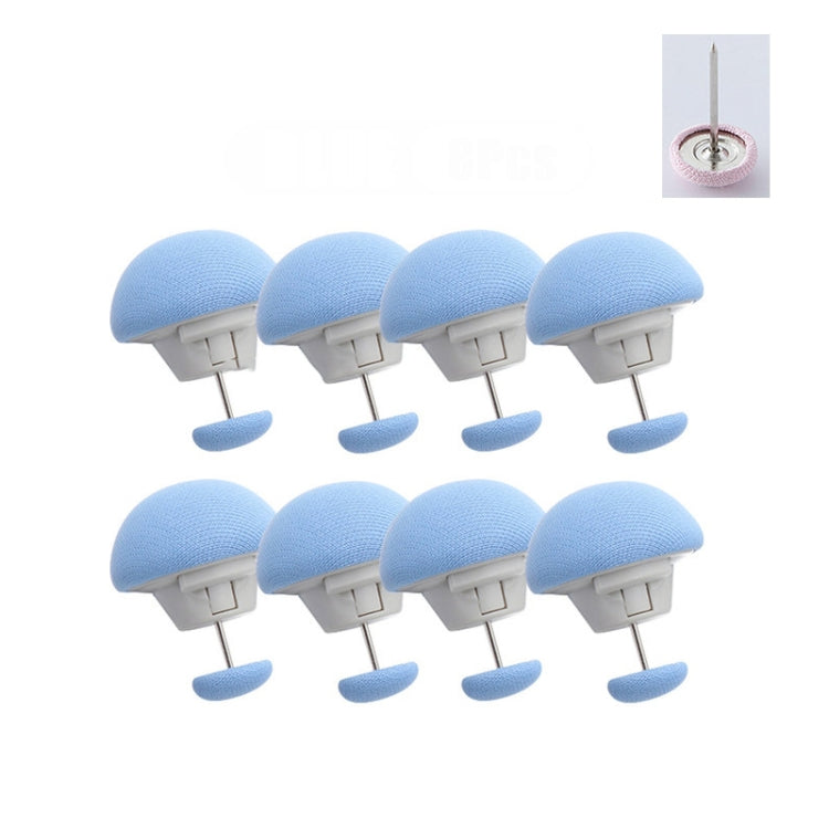 8 cái chốt cố định chăn hình nấm mở khóa một chạm không để lại dấu, màu hồng + kim vải, màu xanh + kim vải