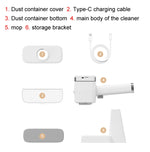 Máy lau cầm tay không dây đa năng 12W, dụng cụ cạo kính cầm tay