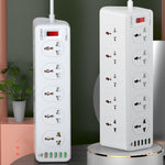 Ổ cắm sạc nhanh đa chức năng du lịch văn phòng tại nhà LDNIO SC10610 30W 10+6 cổng, thông số:, phích cắm UK, phích cắm EU, phích cắm US