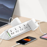 Ổ cắm sạc nhanh đa chức năng du lịch văn phòng tại nhà LDNIO SC10610 30W 10+6 cổng, thông số:, phích cắm UK, phích cắm EU, phích cắm US