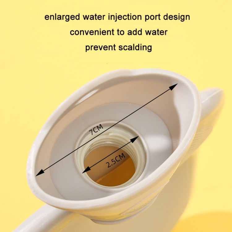 Túi nước nóng PVC chống nổ bọc nhung hoạt hình dày, dung tích 500ML màu trắng sữa, 1000ML màu trắng sữa, 2000ML màu trắng sữa, 500ML màu xanh nhạt, 1000ML màu xanh nhạt, 2000ML màu xanh nhạt, 500ML màu vàng, 1000ML màu vàng, 2000ML màu vàng