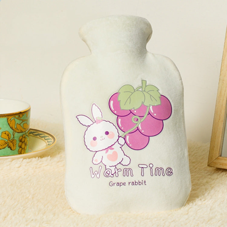 Túi nước nóng PVC chống nổ bọc nhung hoạt hình dày, dung tích 500ML màu trắng sữa, 1000ML màu trắng sữa, 2000ML màu trắng sữa, 500ML màu xanh nhạt, 1000ML màu xanh nhạt, 2000ML màu xanh nhạt, 500ML màu vàng, 1000ML màu vàng, 2000ML màu vàng