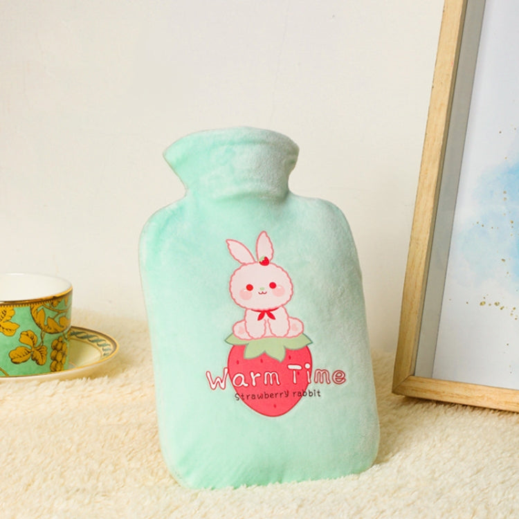 Túi nước nóng PVC chống nổ bọc nhung hoạt hình dày, dung tích 500ML màu trắng sữa, 1000ML màu trắng sữa, 2000ML màu trắng sữa, 500ML màu xanh nhạt, 1000ML màu xanh nhạt, 2000ML màu xanh nhạt, 500ML màu vàng, 1000ML màu vàng, 2000ML màu vàng