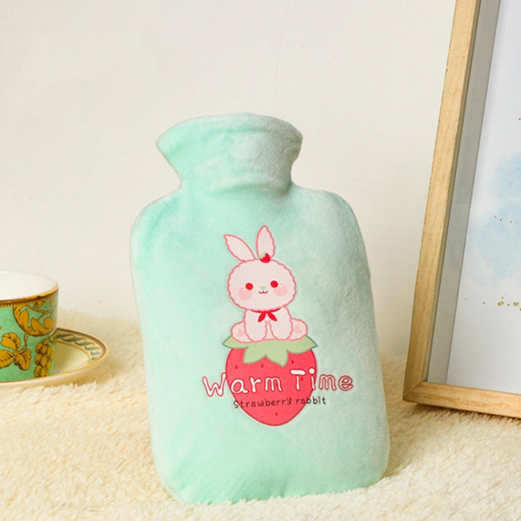 Túi nước nóng PVC chống nổ bọc nhung hoạt hình dày, dung tích 500ML màu trắng sữa, 1000ML màu trắng sữa, 2000ML màu trắng sữa, 500ML màu xanh nhạt, 1000ML màu xanh nhạt, 2000ML màu xanh nhạt, 500ML màu vàng, 1000ML màu vàng, 2000ML màu vàng
