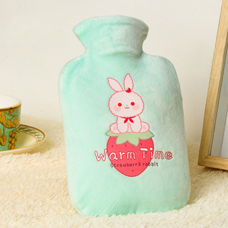 Túi nước nóng PVC chống nổ bọc nhung hoạt hình dày, dung tích 500ML màu trắng sữa, 1000ML màu trắng sữa, 2000ML màu trắng sữa, 500ML màu xanh nhạt, 1000ML màu xanh nhạt, 2000ML màu xanh nhạt, 500ML màu vàng, 1000ML màu vàng, 2000ML màu vàng