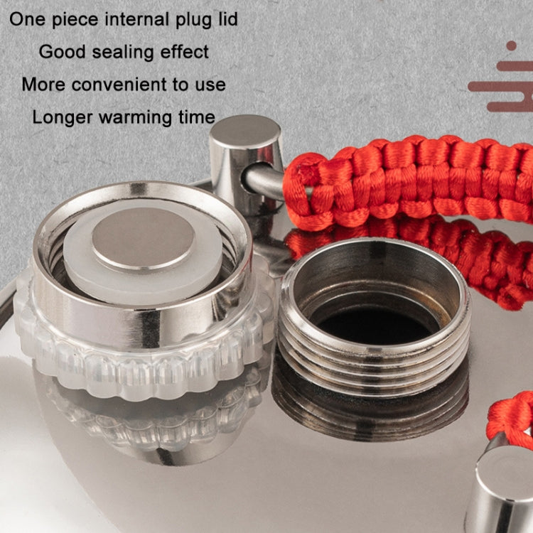 Bình nước nóng giữ ấm tay bằng thép không gỉ 304 liền nắp, kích thước 13cm, 15cm, 18cm