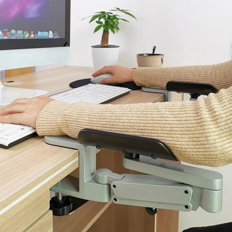 Giá Đỡ Cổ Tay Bàn Máy Tính Hợp Kim Nhôm, Màu Xám Có Thể Nâng Lên